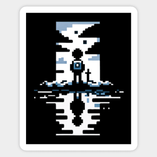 Pixelated Journey of Self-Reflection - A Quest for Identity in Pixel Art Magnet